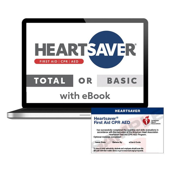 Heartsaver® First Aid CPR AED Blended Learning Bundle (eLearning with eBook, eCard)
