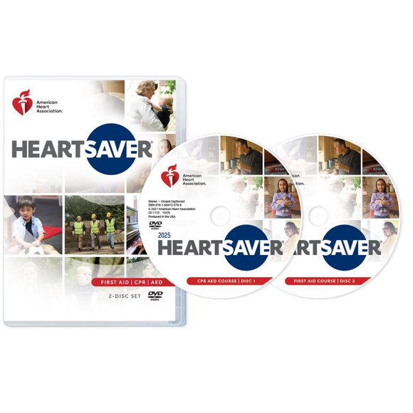 AHA Heartsaver® First Aid CPR AED DVD Set- 2025