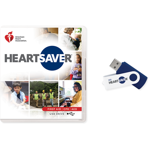Heartsaver® First Aid CPR AED Course Videos on USB Drive- 2025