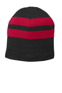 Port & Company® Fleece-Lined Striped Beanie Cap