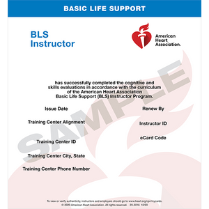 BLS Instructor eCard