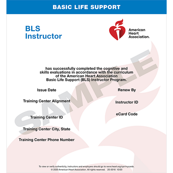 BLS Instructor eCard