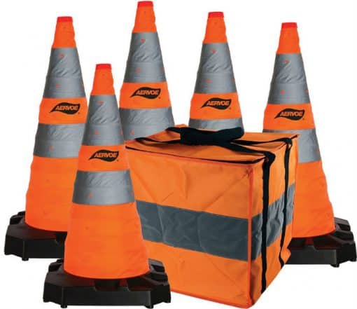 AERVOE 28″ H.D. Collapsible Safety Cone- 5 Pack