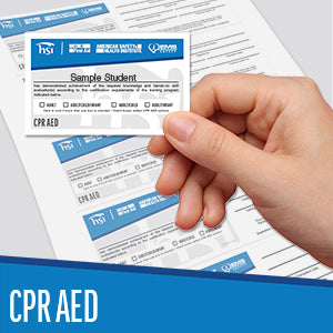 ASHI Adult CPR AED Certification Card - Sheet of 5 (2020)