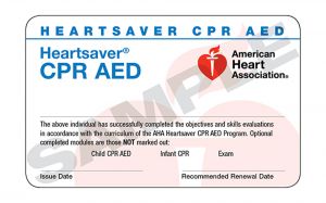 Heartsaver® CPR AED Course Completion eCard-20-3004